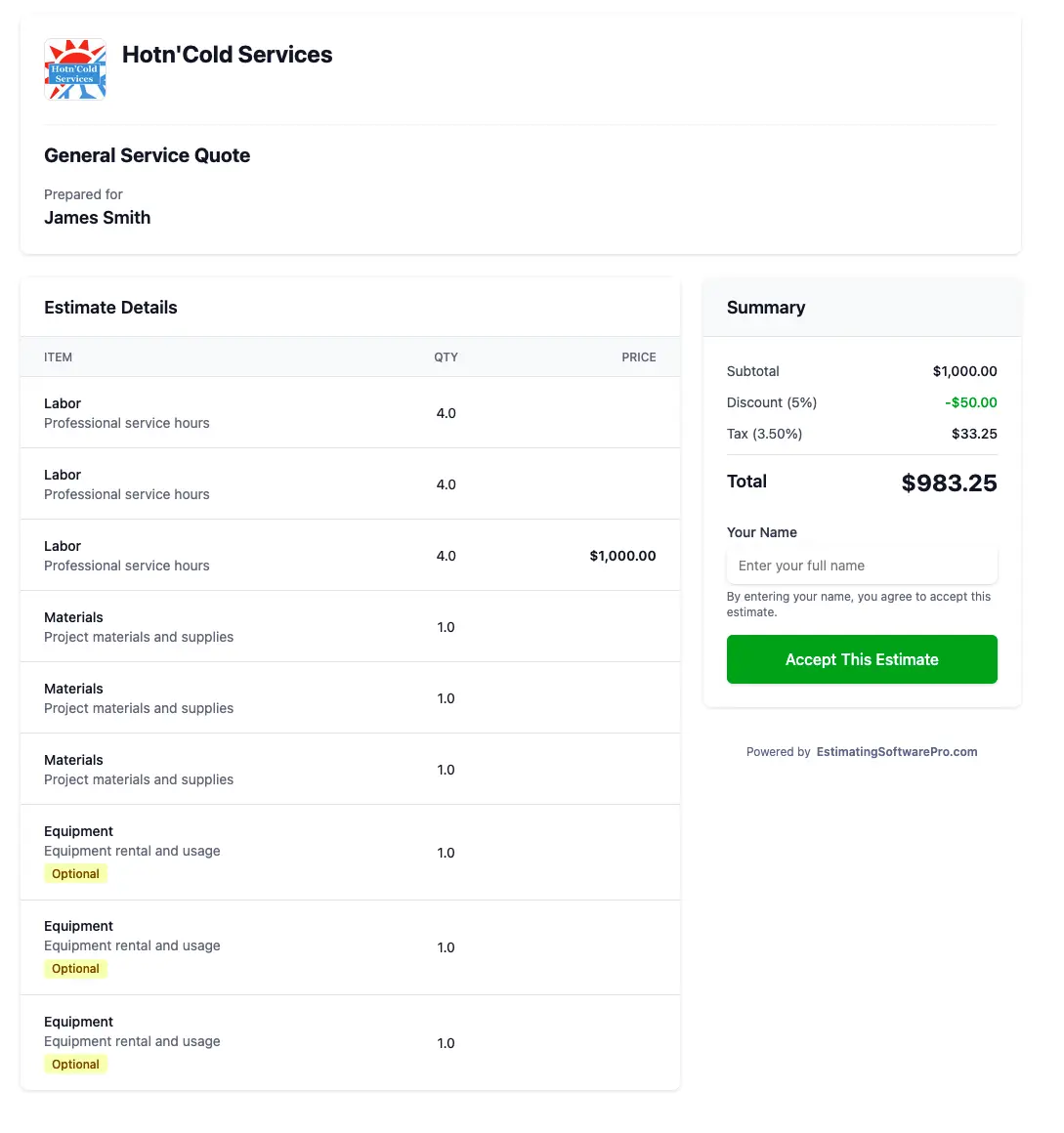Professional customer portal